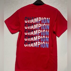 *** 3 for $20 *** Champion Red Tee with Blue Logo